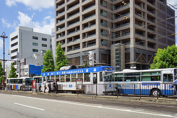 路面電車柳川電停