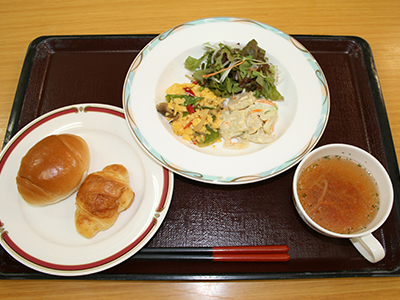 朝食メニューの一例（洋）