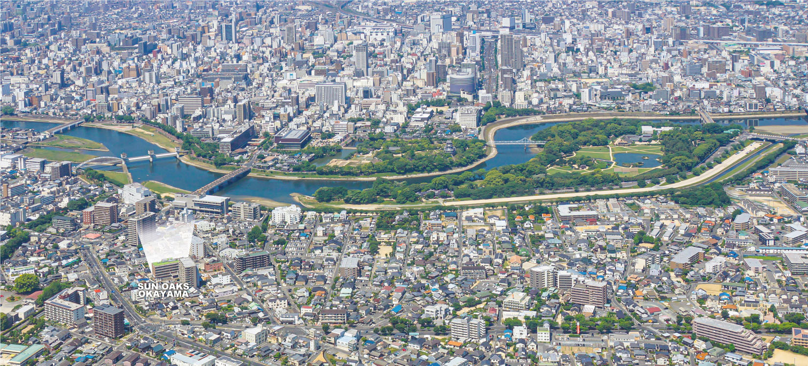 岡山市の街並み